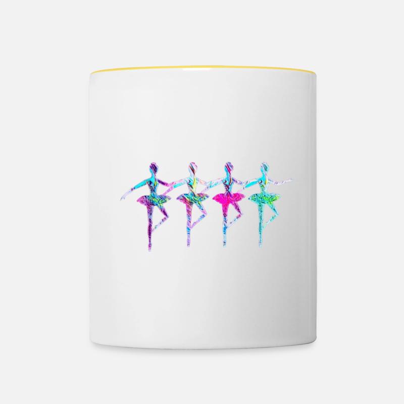 Lac des cygnes - Mug contrasté - blanc/jaune