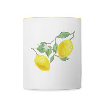 Lemons - Contrasting Mug - white/yellow - Front