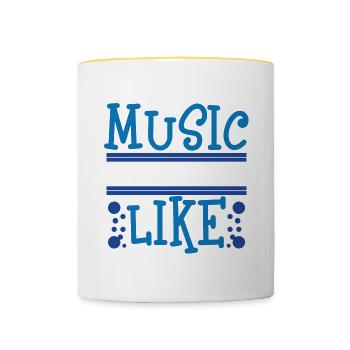 Want awesome t-shirt design about Music?You found - Contrasting Mug - white/yellow - Front