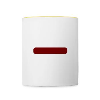 100% Relax loading - 100% Relax laden - Tasse zweifarbig - Weiß/Gelb - Vorne