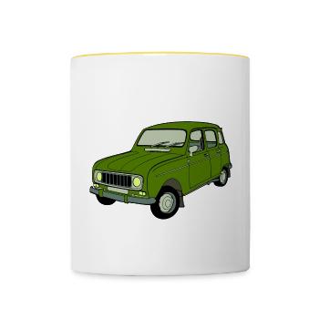 R4 high-roof combination - Contrasting Mug - white/yellow - Front