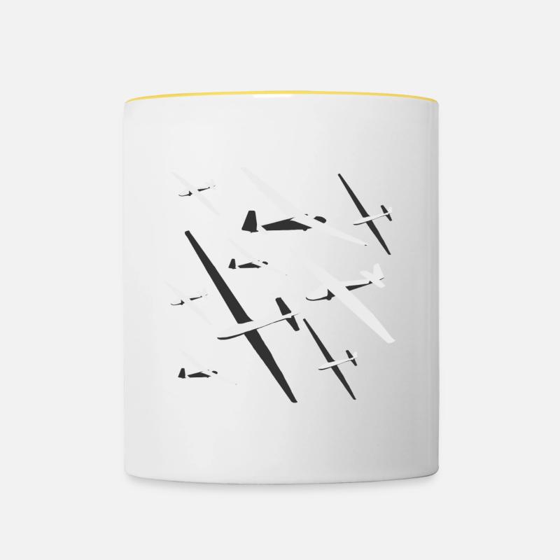 K6 GAGGLE - Mug contrasté - blanc/jaune