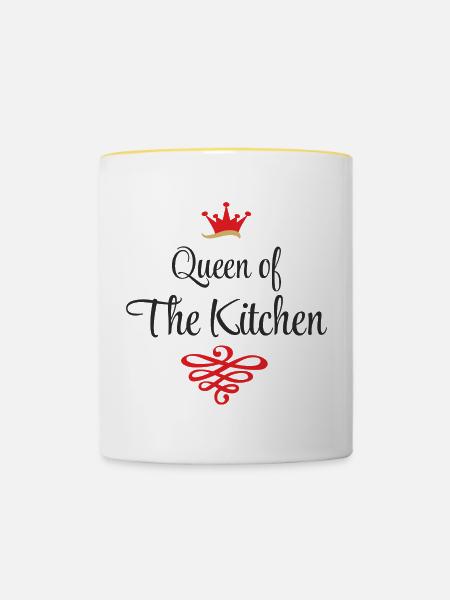 kochen - Tasse zweifarbig - Weiß/Gelb