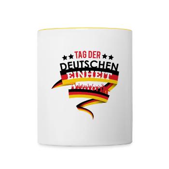 Day of German unity - Contrasting Mug - white/yellow - Front