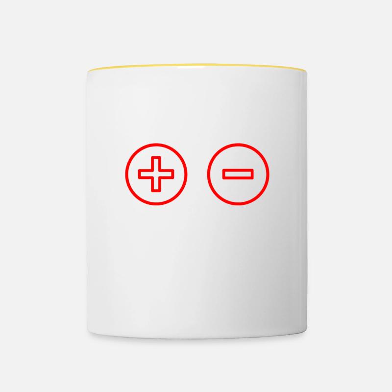 electricity - Contrasting Mug - white/yellow