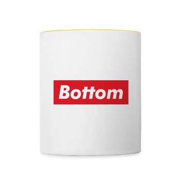 Gay Bottom - Contrasting Mug - white/yellow - Front