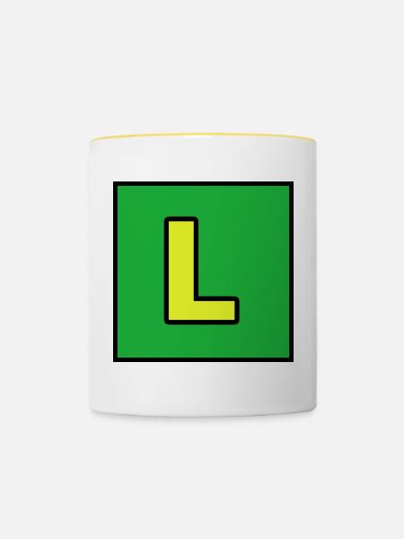 Luigui - Tasse zweifarbig - Weiß/Gelb