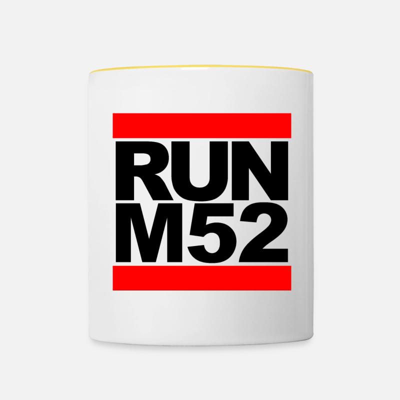 RUN M52 - Mug contrasté - blanc/jaune