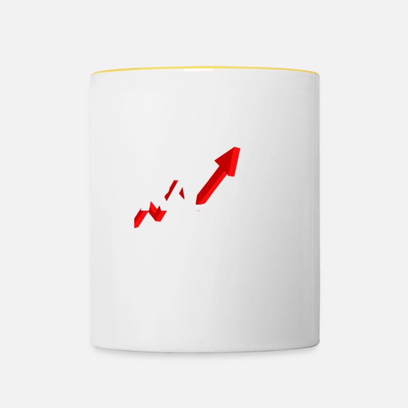 commerce - Mug contrasté - blanc/jaune