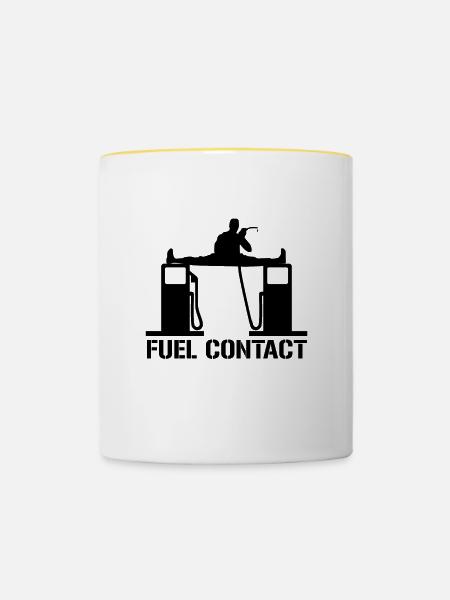 FUEL CONTACT - Tasse zweifarbig - Weiß/Gelb