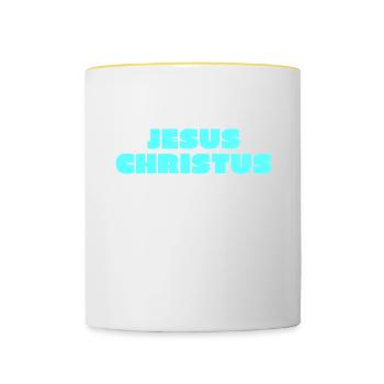 Jésus-Christ - Mug contrasté - blanc/jaune - Devant