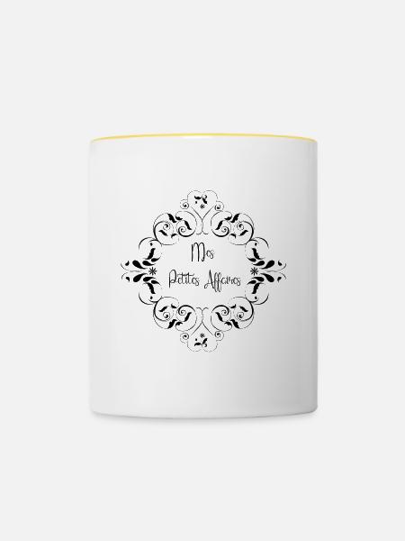 meine kleinen Sachen - Tasse zweifarbig - Weiß/Gelb