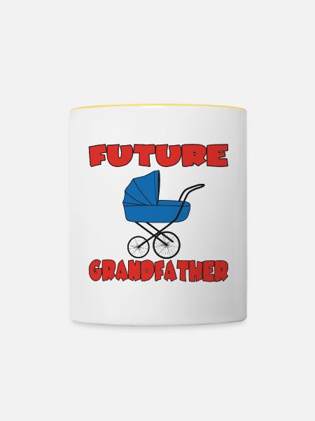 Future Grandfather - Tasse zweifarbig - Weiß/Gelb