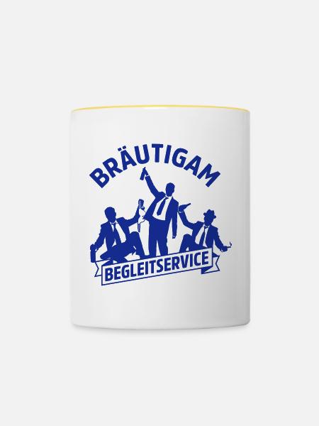 junggesellenabschied Hochzeit - Tasse zweifarbig - Weiß/Gelb
