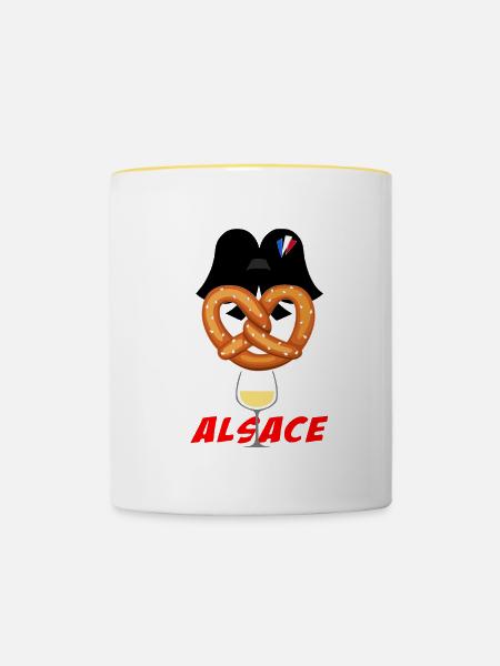 Elsass - Tasse zweifarbig - Weiß/Gelb
