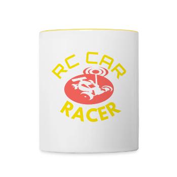 RC CARS - Tasse zweifarbig - Weiß/Gelb - Vorne