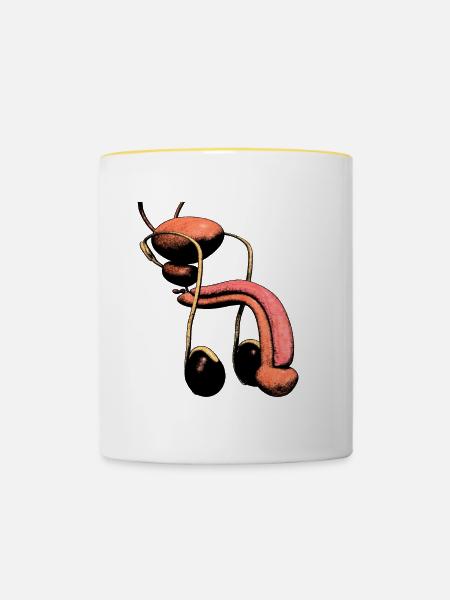 Biologisches Geschlecht - Tasse zweifarbig - Weiß/Gelb