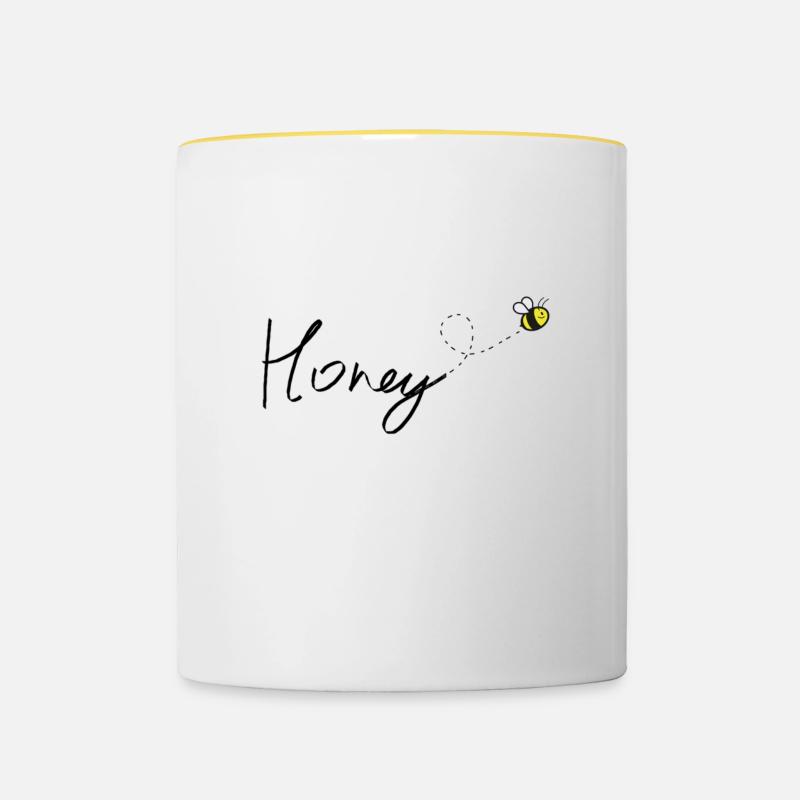 Abeille - Mug contrasté - blanc/jaune