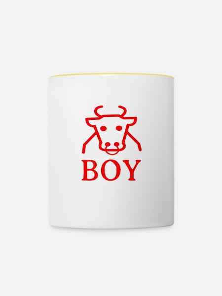 cowboy - Tasse zweifarbig - Weiß/Gelb