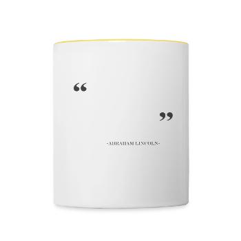 The Problem With Quotes Found On The Internet Is T - Contrasting Mug - white/yellow - Front