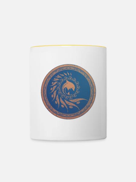 Nautilus Delfin - Tasse zweifarbig - Weiß/Gelb