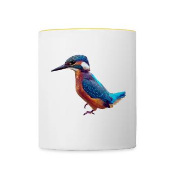 Oiseau de glace - Mug contrasté - blanc/jaune - Devant
