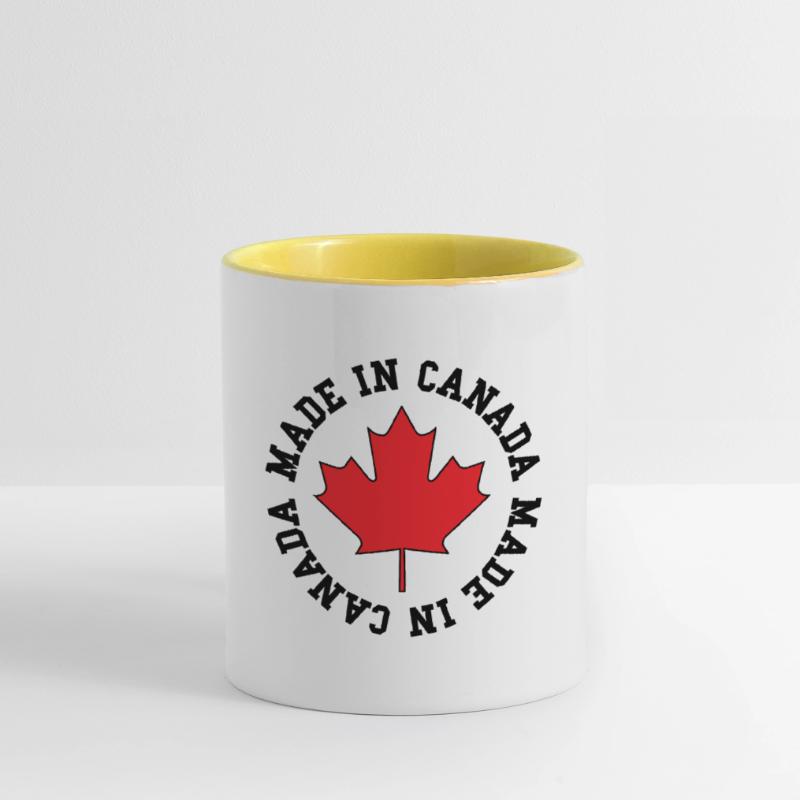 Made in Canada – Maple Leaf Statement Contrasting Mug