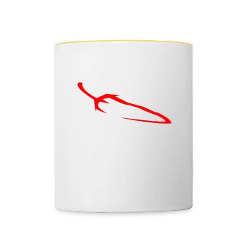 Chili - Tasse zweifarbig - Weiß/Gelb - Vorne