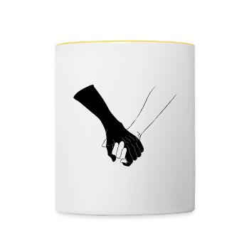 Black Lives Matter - Tasse zweifarbig - Weiß/Gelb - Vorne