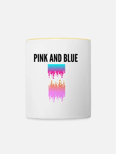 ROSA UND BLAU - Tasse zweifarbig - Weiß/Gelb
