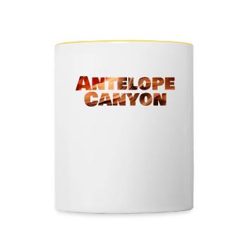 Antelope Canyon - Contrasting Mug - white/yellow - Front
