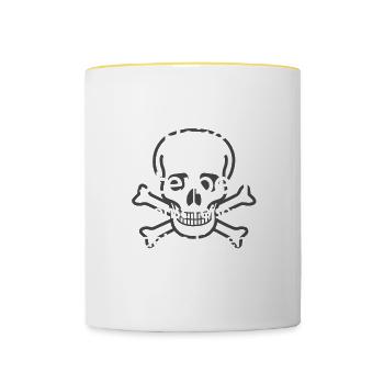 Reisen Reise Urlaub lustiger cooler Spruch - Tasse zweifarbig - Weiß/Gelb - Vorne