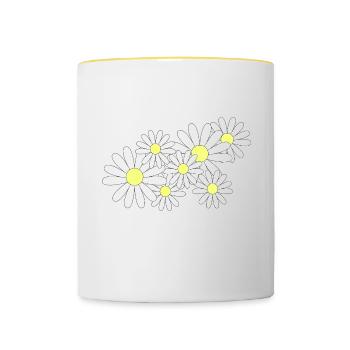 Daisy - Contrasting Mug - white/yellow - Front