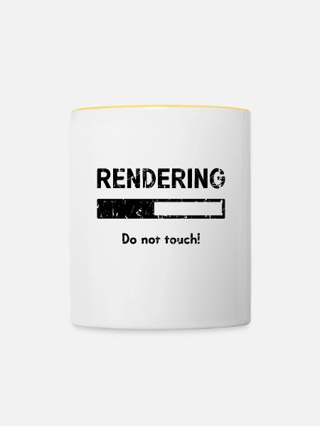 Videoeditor - Tasse zweifarbig - Weiß/Gelb