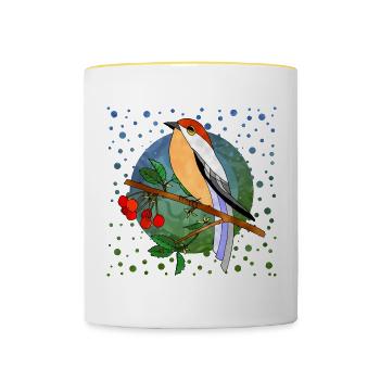 Bird - Tasse zweifarbig - Weiß/Gelb - Vorne