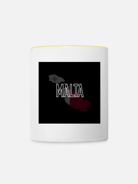 Malta - Tasse zweifarbig - Weiß/Gelb