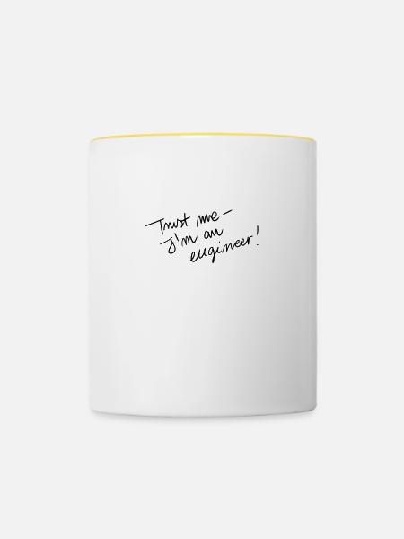 engineer - Tasse zweifarbig - Weiß/Gelb