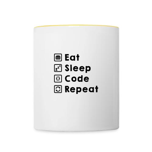 Eat Sleep Code Repeat - Contrasting Mug