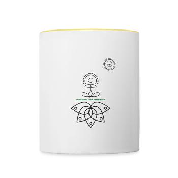 meditation - Contrasting Mug - white/yellow - Front