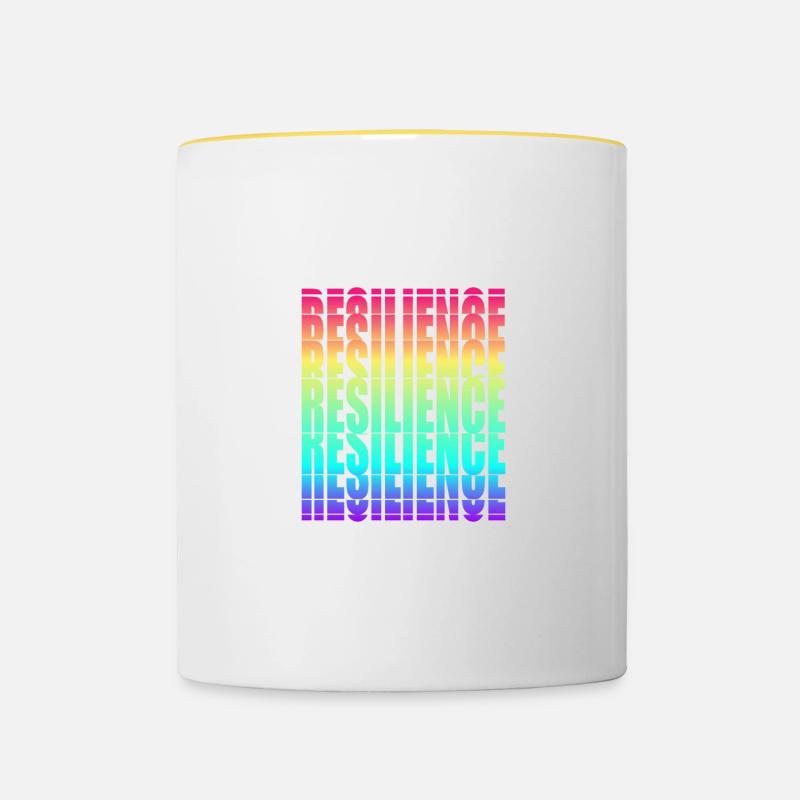 Résistance - Mug contrasté - blanc/jaune