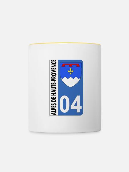 Alpes de haute-provence - Tasse zweifarbig - Weiß/Gelb