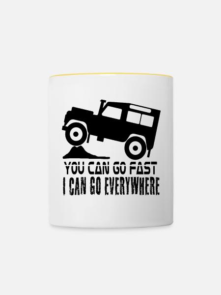 defender Landy Anywhere - Tasse zweifarbig - Weiß/Gelb