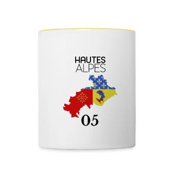 Hautes-Alpes - Tasse zweifarbig - Weiß/Gelb - Vorne