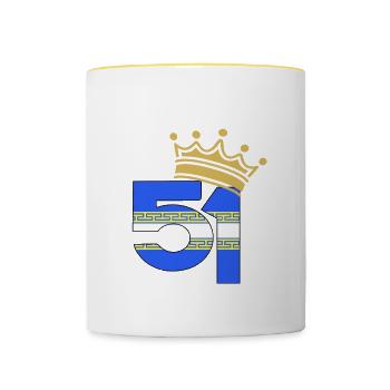 51 - Contrasting Mug - white/yellow - Front