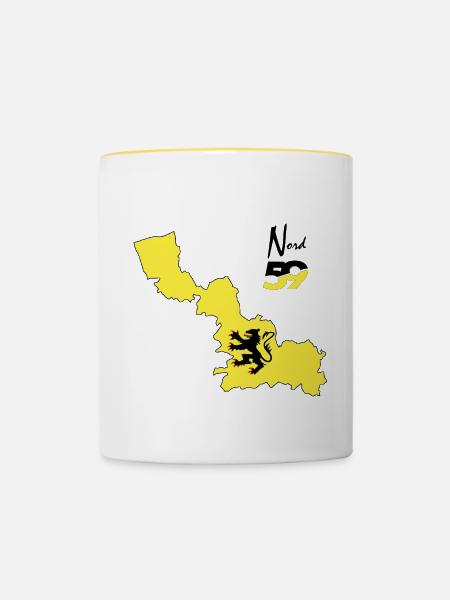 Norden - Tasse zweifarbig - Weiß/Gelb