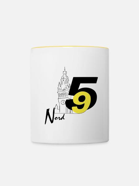 Norden - Tasse zweifarbig - Weiß/Gelb
