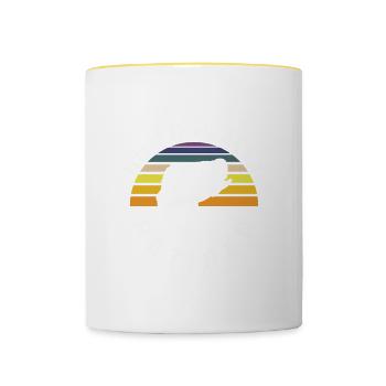 Citation de pêche Mens Oh Fish Ally Retraité Drôle de poisson - Mug contrasté - blanc/jaune - Devant