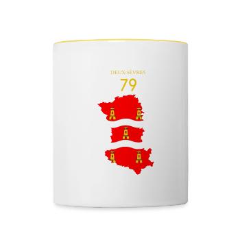 Deux-sèvres - Tasse zweifarbig - Weiß/Gelb - Vorne