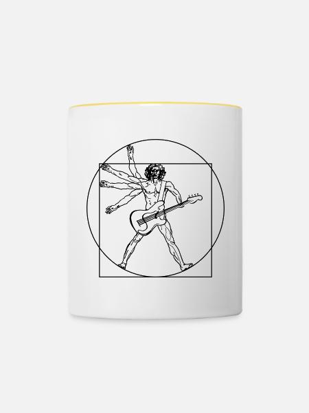 Sparvinci Felsen - Tasse zweifarbig - Weiß/Gelb