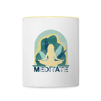 Yoga - Contrasting Mug - white/yellow - Front
